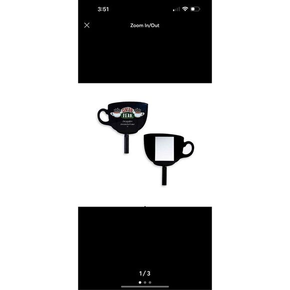 Revolution makeup x friends central perk coffee cup mirror handheld vanity - Picture 1 of 3